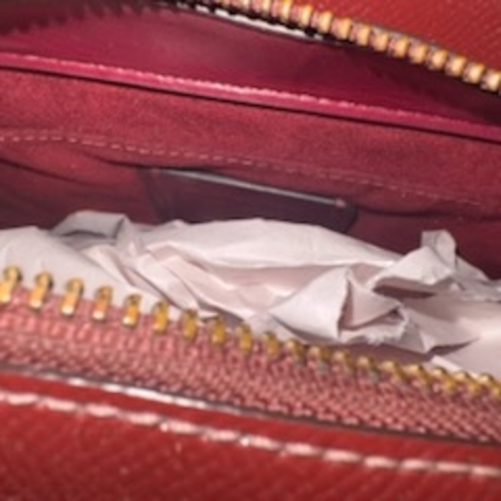 Coach Red Leather Zip Pouch - Picture 4 of 4